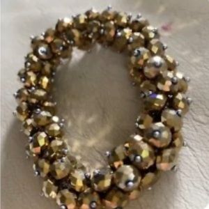 JOAN RIVERS GOLDEN BEADS STRETCH BRACELET D2-21
